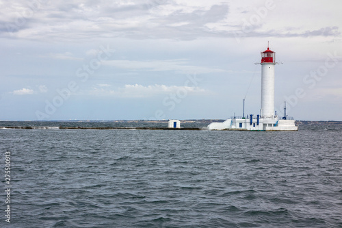 Lighthouse Vorontsov, Odessa sea view, Ukraine.