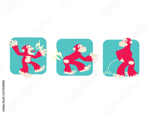 monkey set fun funny
