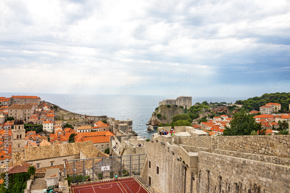 Dubrovnik, Croatia: Dubrovnik old town fortress sea view.