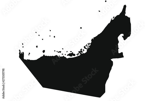 Fototapeta Naklejka Na Ścianę i Meble -  political map of country of united arab emirates