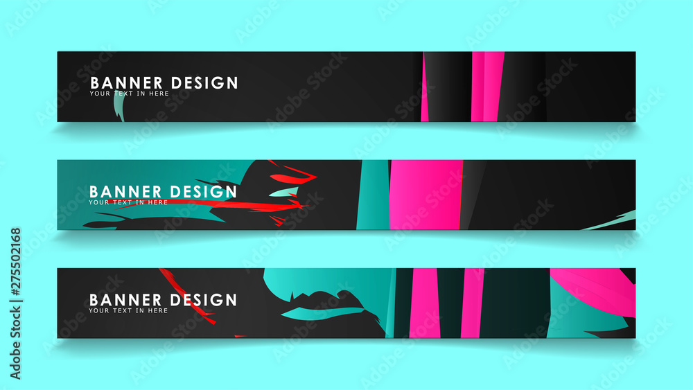 Fototapeta premium Simple abstract geometric banners with simple geometric banner spray vector banners .design illustration