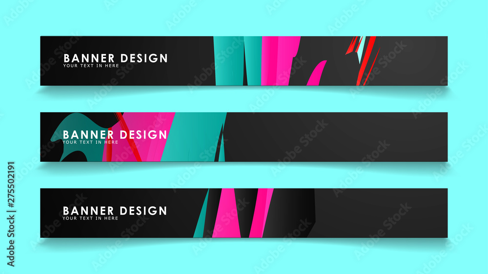 Simple abstract geometric banners with simple geometric banner spray vector banners .design illustration