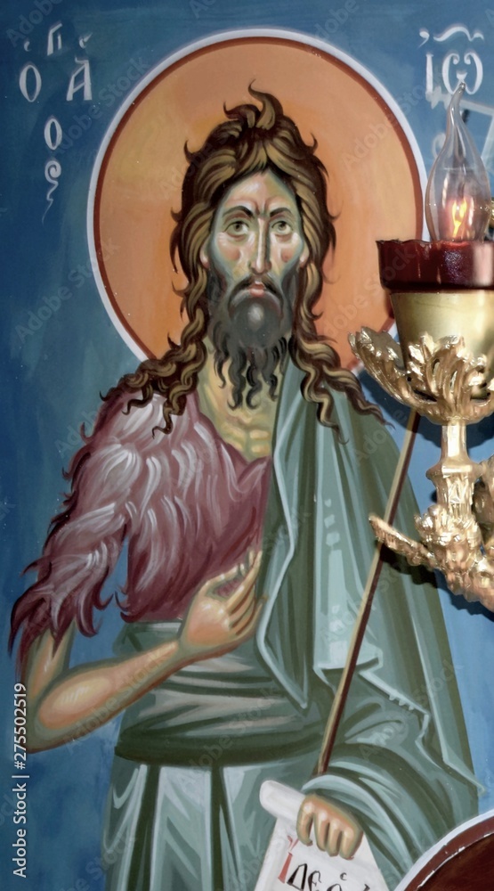 Fototapeta premium icon from a small Greek church