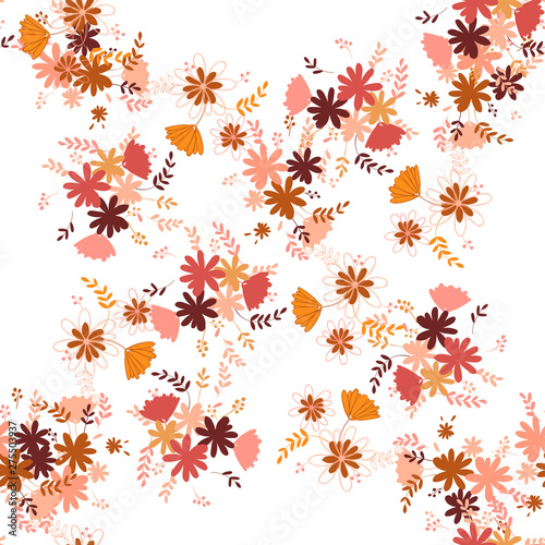 Wallpaper Mural elementary usual fantasy flowers Colorful paisley wallpaper. Print design vector illustration. Torontodigital.ca
