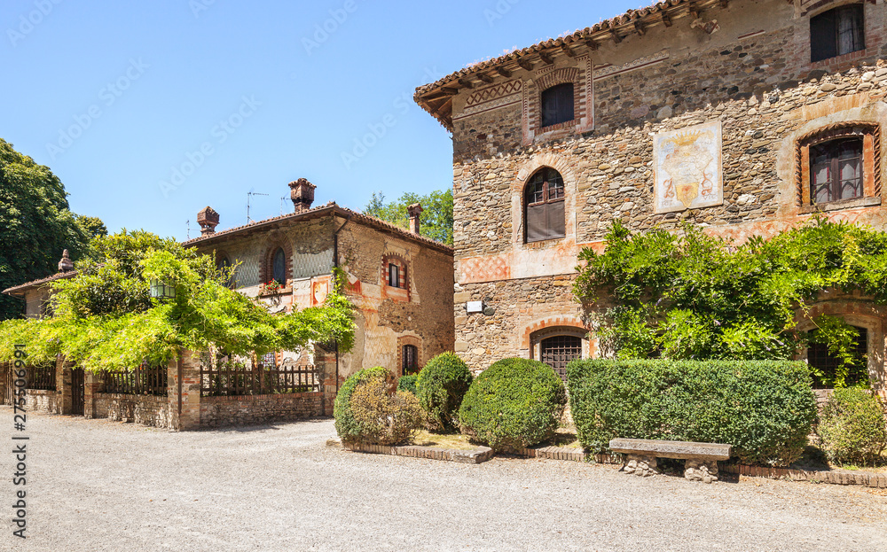 Grazzano Visconti village in Italy.