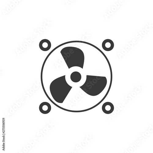 Exhaust fan icon template black color editable. Exhaust fan symbol vector sign isolated on white background. Simple logo vector illustration for graphic and web design.