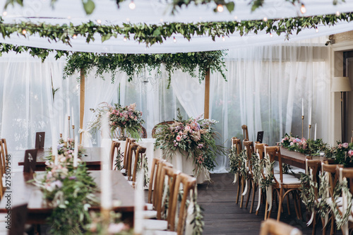 Boho wedding table for a newlywed banquet.