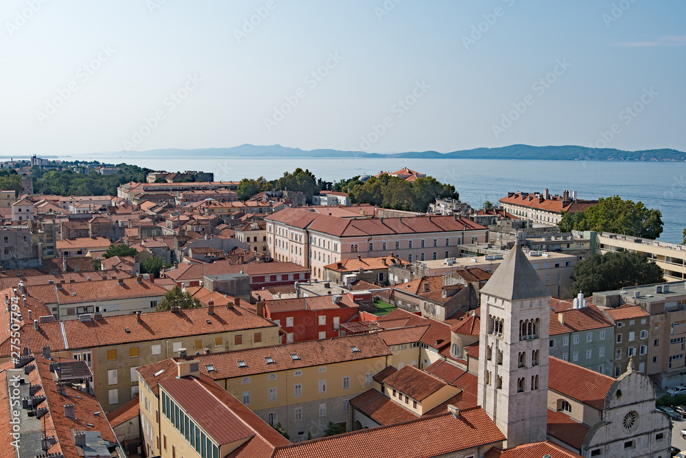 Aerial view of Zadar Old Town, Croatia, Eastern Europe
