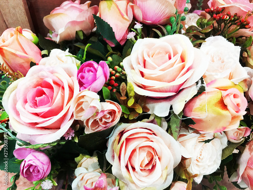 Fake roses,Plastic roses - Lot of artificial flowers