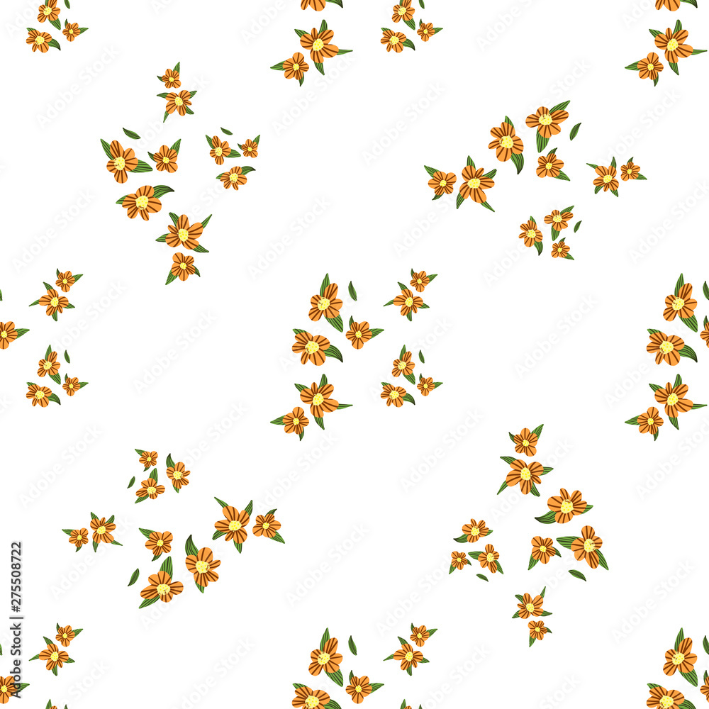 Flower geometric pattern.Yellow abstract geometric flower. Simple colorful surface design