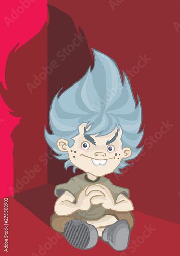kid evil in corner