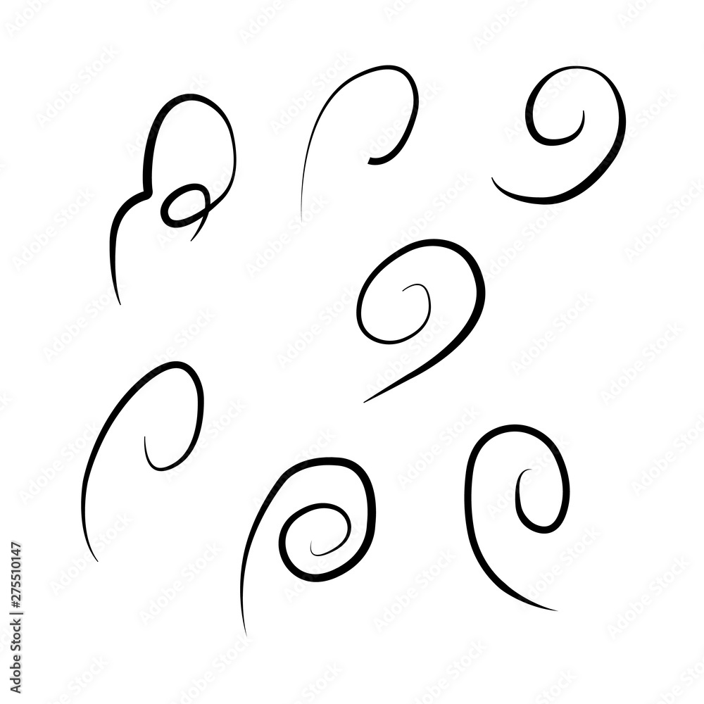 Spiral and Lines. a spiral curve, shape, or pattern