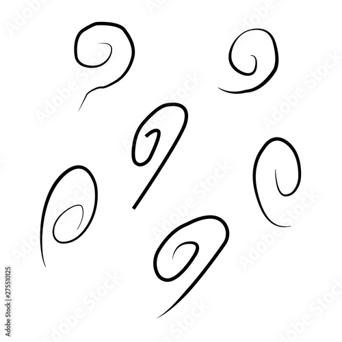 Spiral and Lines. a spiral curve, shape, or pattern