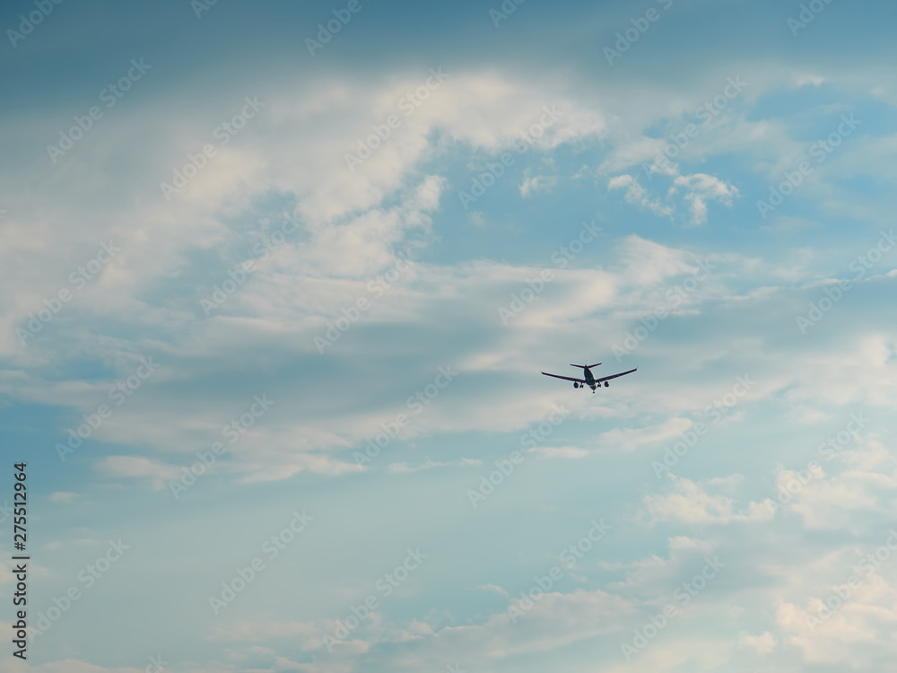 Airplane in blue skies transport background hd
