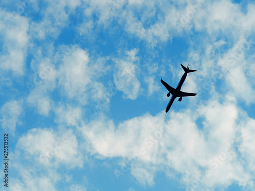 Plane in blue skies transport background hd © spacedrone808