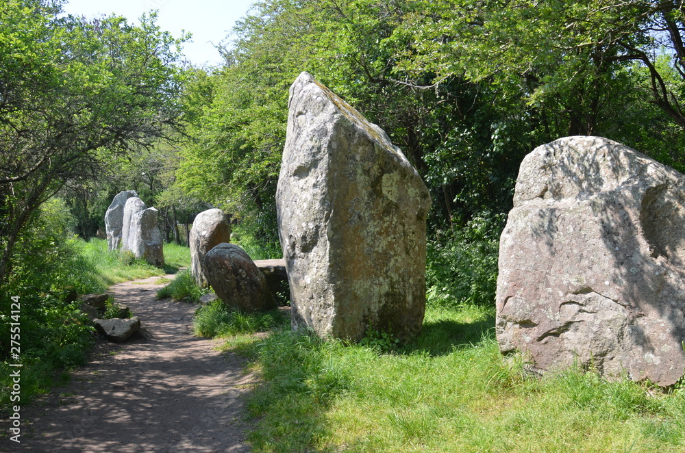 Kerzerho prehistorics menhirs, Erdeven, Carnac, Brittany, France Kerzerho prehistorics menhirs, Erdeven, Carnac, Brittany, France