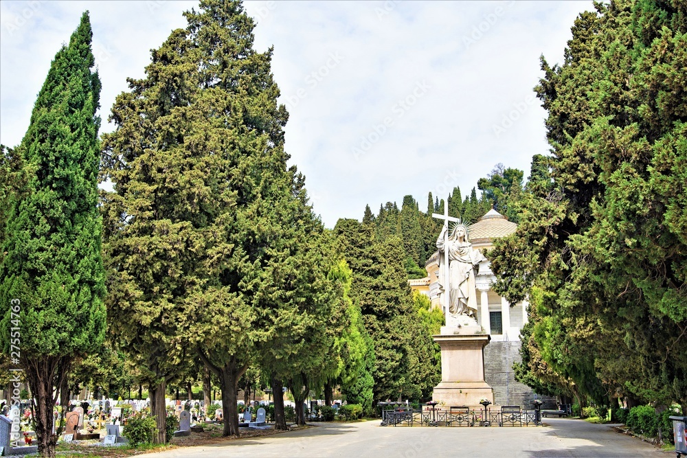 Statue in Genoa Cemetery, Genoa, Liguria, Italy