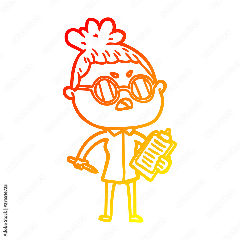 warm gradient line drawing cartoon annoyed woman warm gradient line drawing cartoon annoyed woman