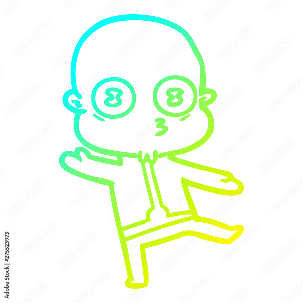 cold gradient line drawing cartoon weird bald spaceman dancing cold gradient line drawing cartoon weird bald spaceman dancing