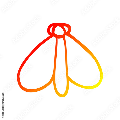 warm gradient line drawing cartoon still moth