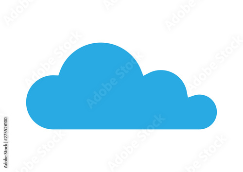 Cloud weather icon. Flat vector illustration for web