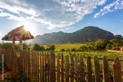 Bild auf Leinwand Sun over Vinales Valley, UNESCO, Vinales, Pinar del Rio Province, Cuba