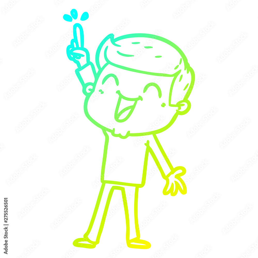 cold gradient line drawing cartoon man laughing cold gradient line drawing cartoon man laughing