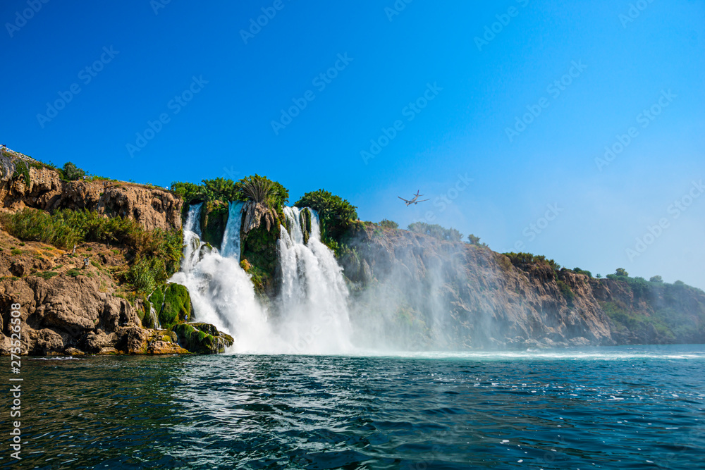 Antalya waterfall in the sea, Turkey Antalya waterfall in the sea, Turkey