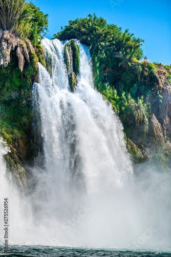 Antalya waterfall in the sea, Turkey