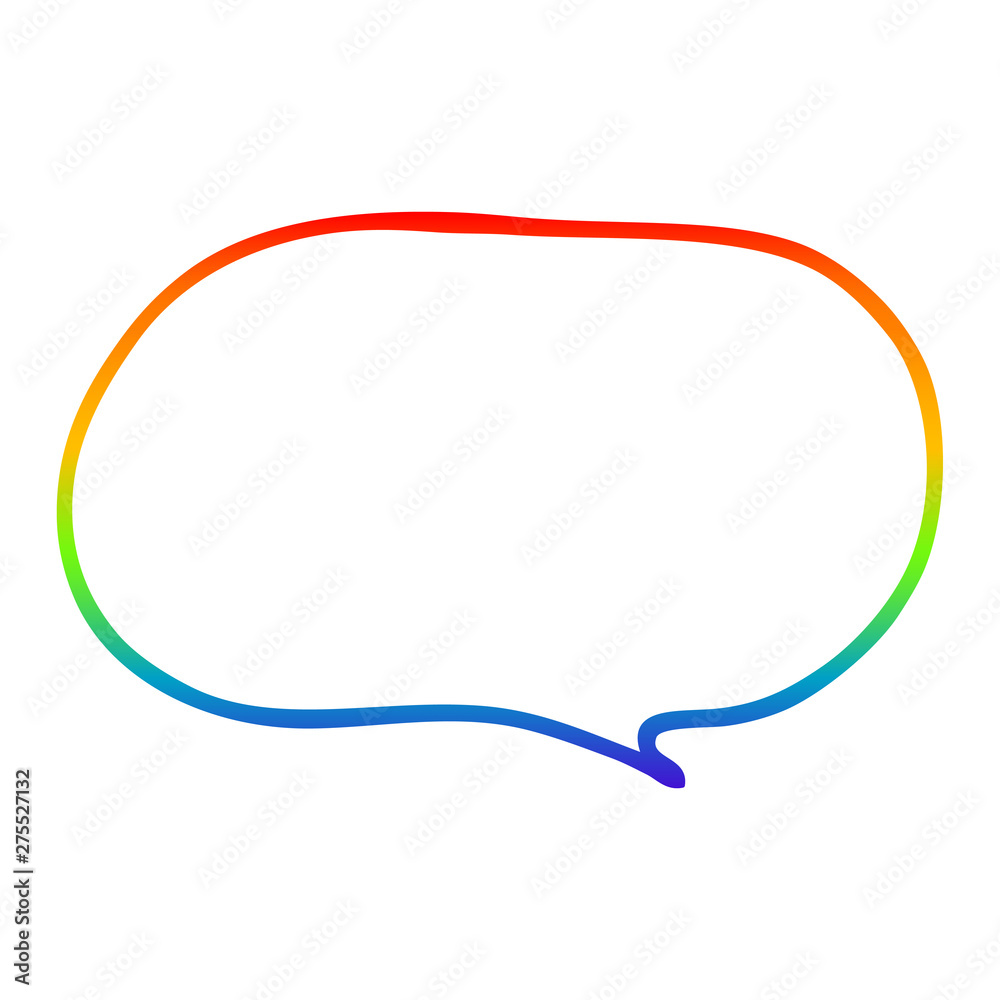 rainbow gradient line drawing cartoon expression bubble rainbow gradient line drawing cartoon expression bubble