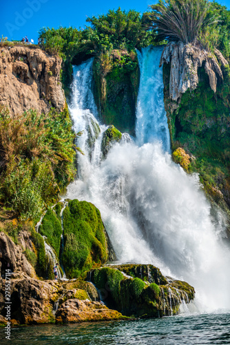 Fototapeta Naklejka Na Ścianę i Meble -  Antalya waterfall in the sea, Turkey