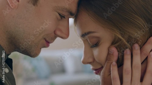 happy young couple in love having romantic relationship enjoying intimacy sharing intimate connection partners feeling sensual desire 4k photo