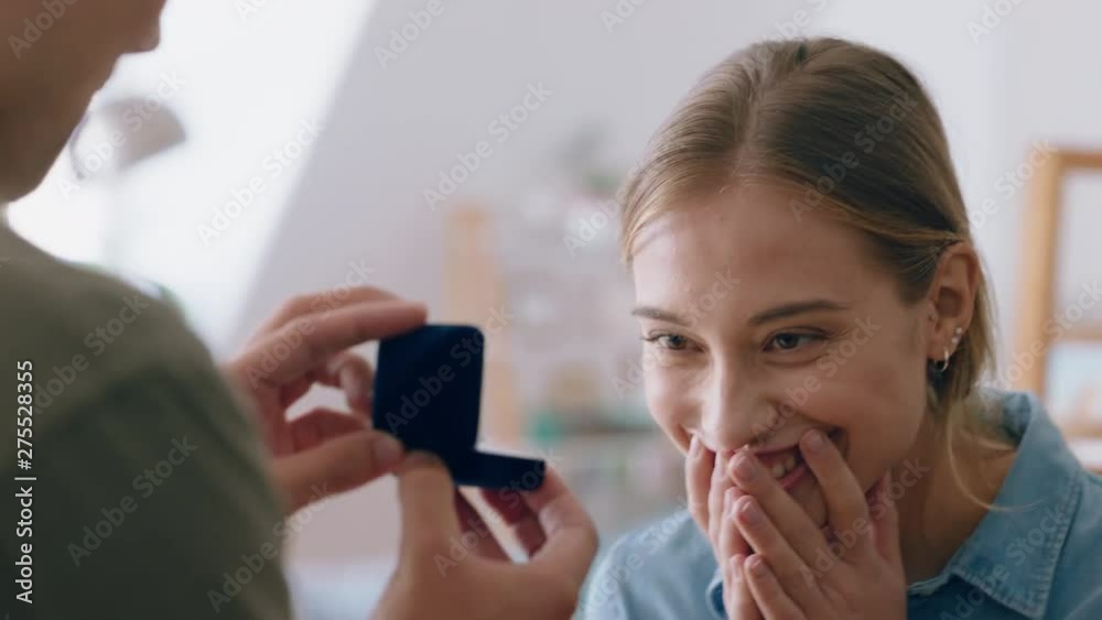 happy couple marriage proposal young man in love proposing to girlfriend enjoying romantic surprise engagement ring hugging boyfriend smiling excited 4k happy couple marriage proposal young man in love proposing to girlfriend enjoying romantic surprise engagement ring hugging boyfriend smiling excited 4k