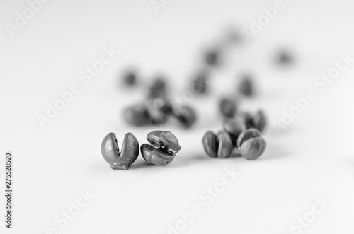 Canvas Print Closeup of fishing sinkers on a white background