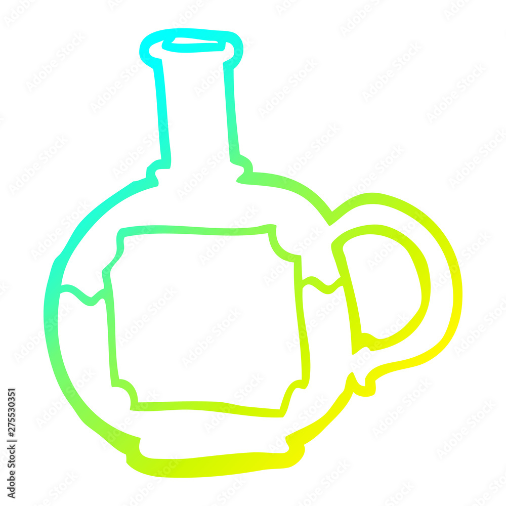 cold gradient line drawing cartoon food bottle cold gradient line drawing cartoon food bottle