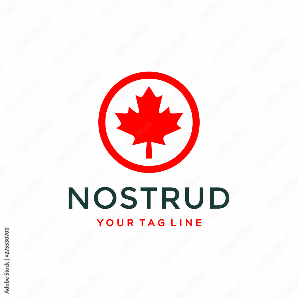 Maple leaf logo design concept.