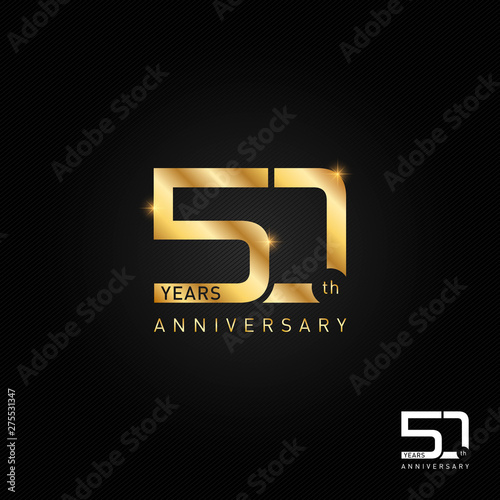 50 years anniversary logo, icon and symbol vector illustration