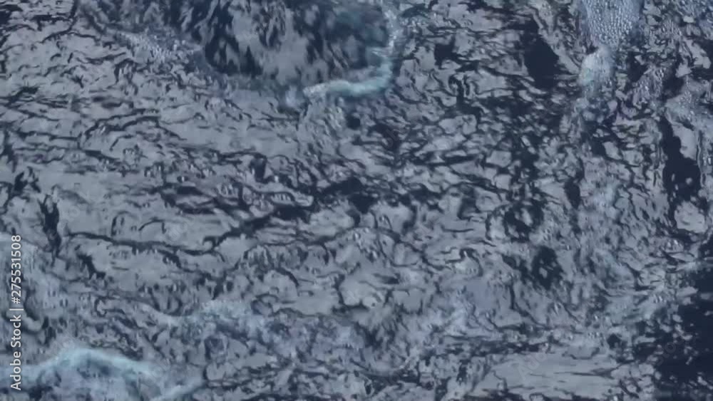 Indigo Blue Water Flows & Bubbles After A Dye Wash With Denim Textiles. Indigo Blue Water Flows & Bubbles After A Dye Wash With Denim Textiles.