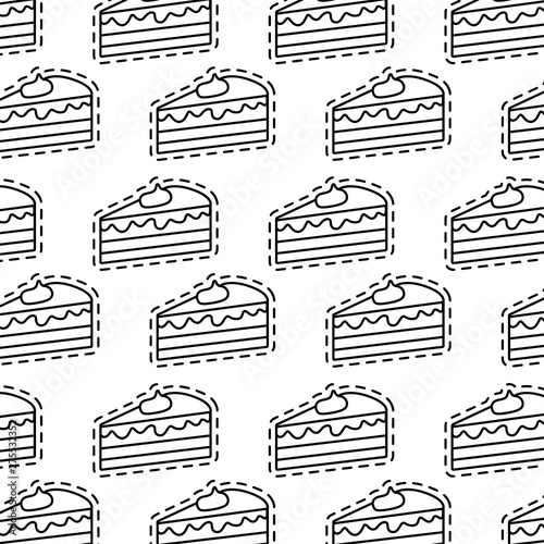 pattern patches of slices sweet cakes