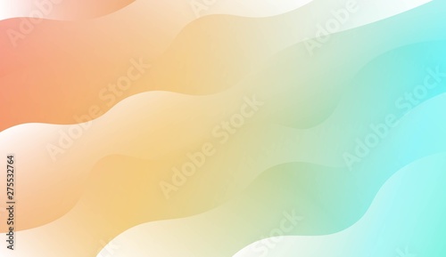 Modern Waves. Futuristic Technology Style Background. Design For Your Header Page, Ad, Poster, Banner. Vector Illustration with Color Gradient.