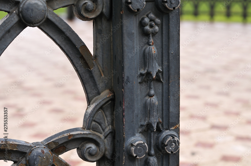 floral ornaments at historic railing floral ornaments at historic railing