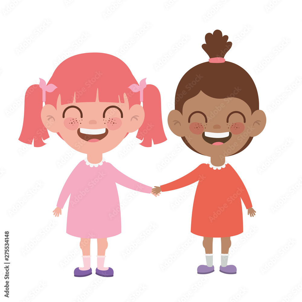 baby girls standing smiling on white background baby girls standing smiling on white background