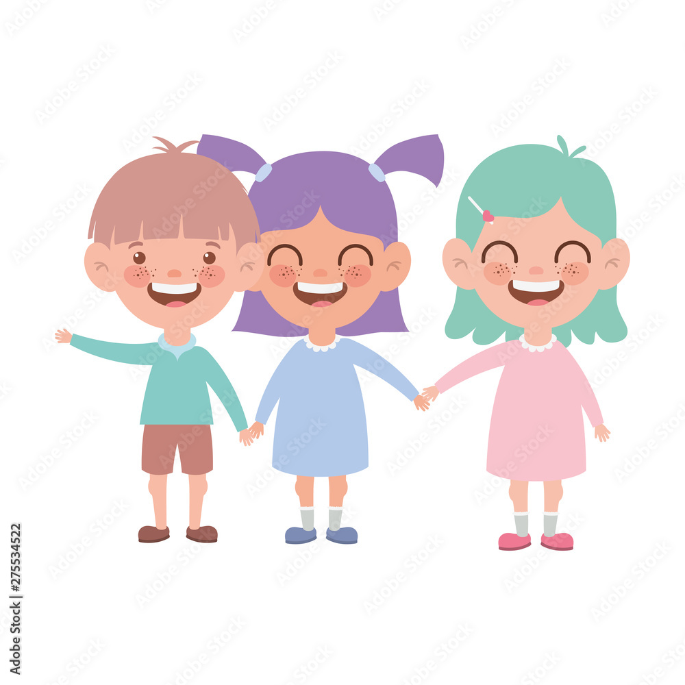 group of baby standing smiling on white background group of baby standing smiling on white background