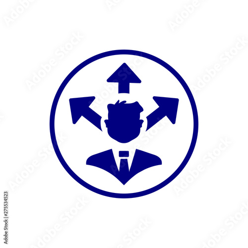 Business decision, business plan, decision making, management, plan, planning, team planing, strategy blue color icon