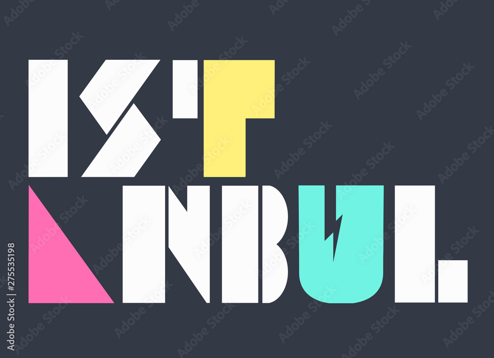 `istanbul` typography, tee shirt graphics