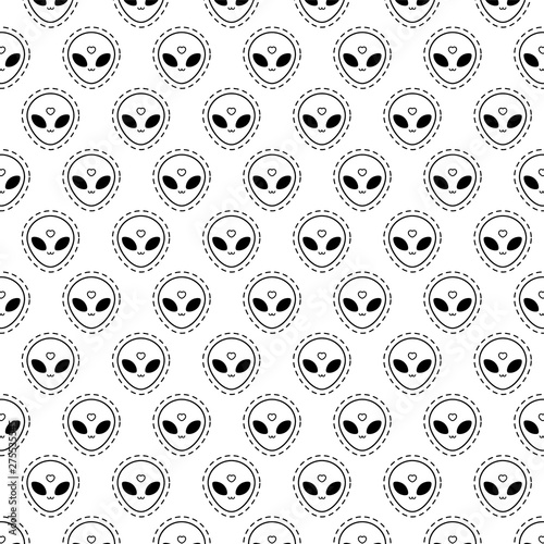 pattern of patches of heads alien icon