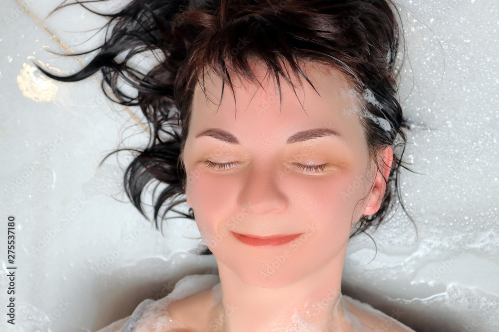 young woman in the bath young woman in the bath