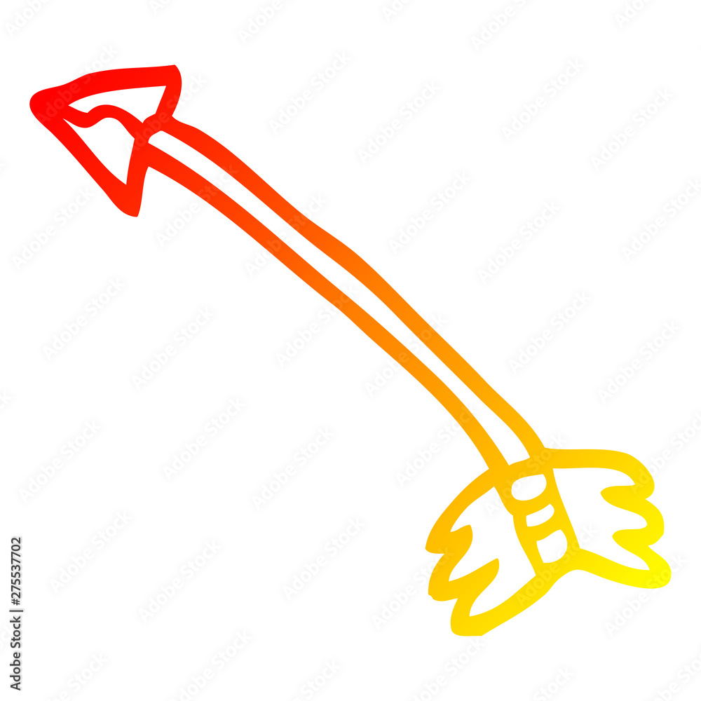warm gradient line drawing cartoon primitive arrow warm gradient line drawing cartoon primitive arrow