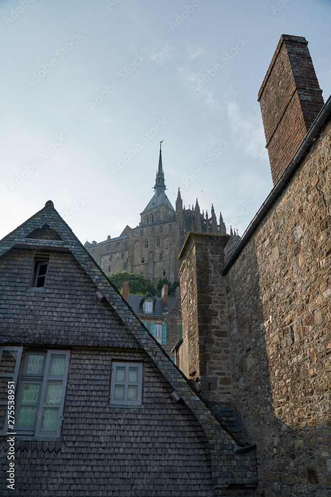 Mont St Michel Church seen from the village Mont St Michel Church seen from the village