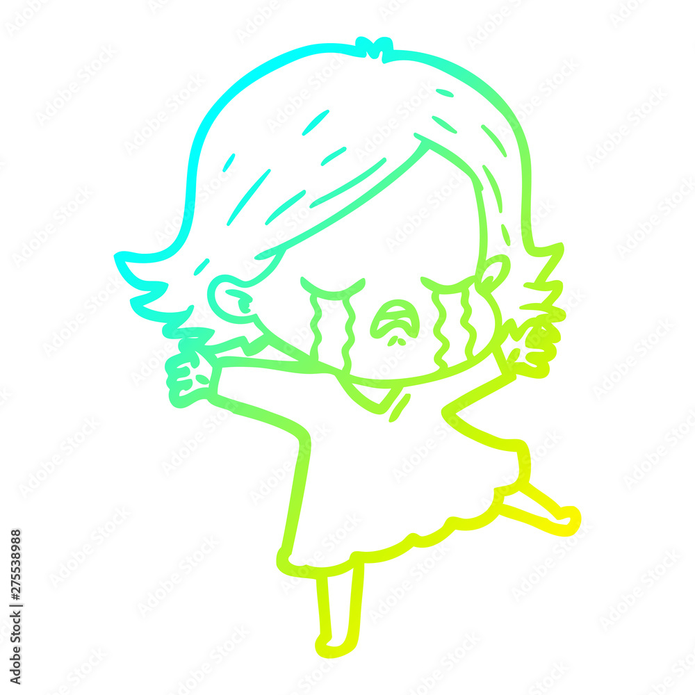cold gradient line drawing cartoon girl crying cold gradient line drawing cartoon girl crying